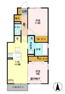 グリーンヒルズ【1階】の間取り