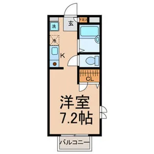 サンライズ元植田【2階】の間取り