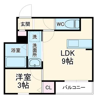 LECOCON岐阜Ⅰ【3階】の間取り