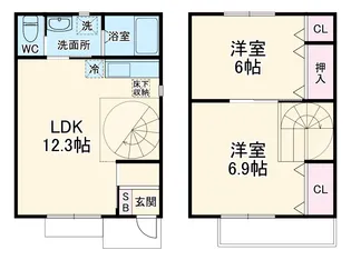 clair chez-soi【101号室】の間取り
