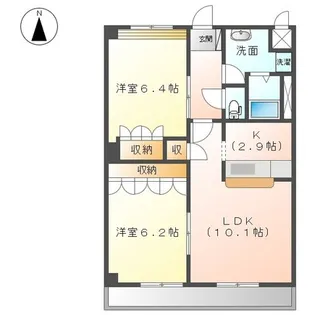 ロイヤル ラ ファミーユB棟【2階】の間取り