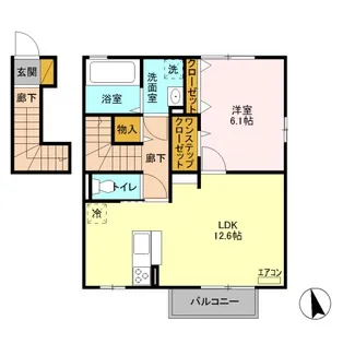 ルナール. B【2階】の間取り