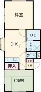 ライフメイト高徳 1番館【105号室】の間取り