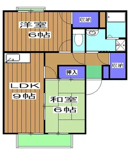 コンフォール鳴滝【202号室】の間取り