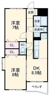 メゾンリュンヌ【2階】の間取り