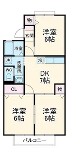 トゥインクルK B棟【2階】の間取り
