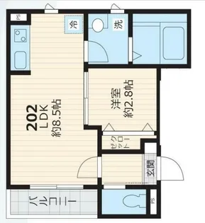 ラグシエール目黒洗足【2階】の間取り