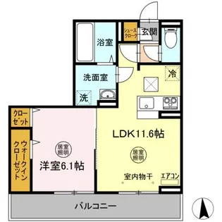 Temps Calme(タンカルム)【2階】の間取り