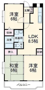 市川グリーンタウン第二ミズホ【5階】の間取り