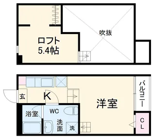 ブラインドサイド幕張【2階】の間取り