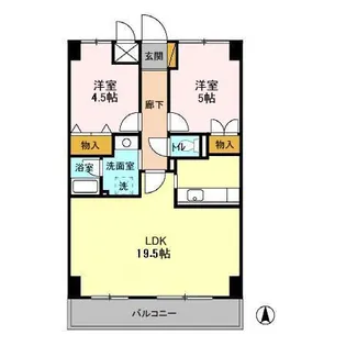 グランディス新八柱【11階】の間取り
