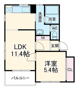 カサボニータ【202号室】の間取り