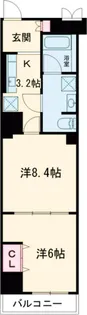 エスティメゾン東新宿【4階】の間取り