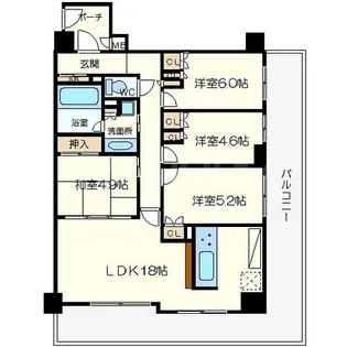 フロンティアタワー日本橋【2階】の間取り