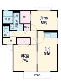 サン フローラ B棟【1階】の間取り