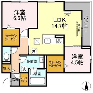 アルデバラン【1階】の間取り