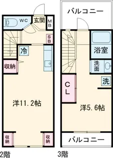 ソルフィー金町【2階】の間取り