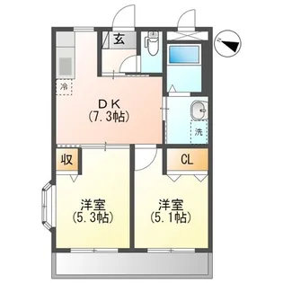 ココ・シェルジュ【3階】の間取り