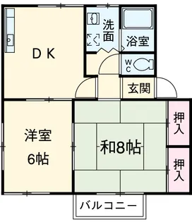 エスティーム中原 A【202号室】の間取り
