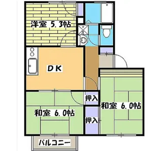 フレグランス久保田【107号室】の間取り