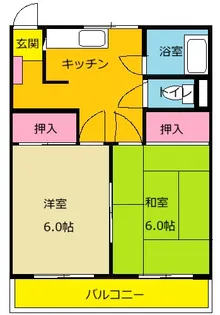 山内ハイツ【3階】の間取り