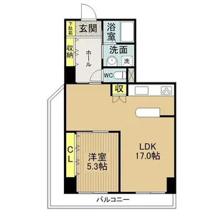 シャンボール康生【3階】の間取り