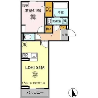 エースコートⅢ【2階】の間取り