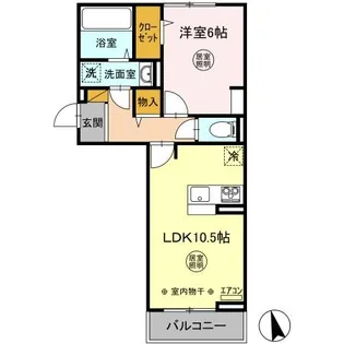 エースコートⅢ【3階】の間取り