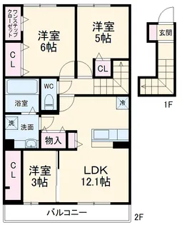 グランフォレストⅢ【202号室】の間取り