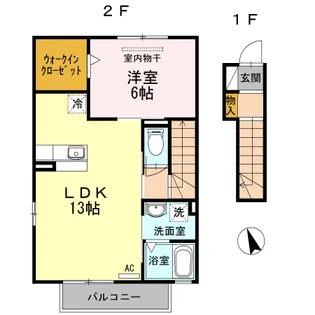 クレストヒルズ C棟【2階】の間取り