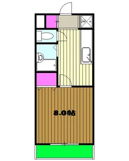 ニューエチュード2号館【103号室】の間取り