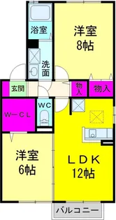 セジュール・ヤノ【201号室】の間取り