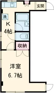 ドミール洗足【D号室】の間取り