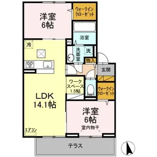グリシーナ【1階】の間取り