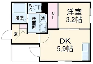ハーモニーテラス紅雲町Ⅱ【3階】の間取り