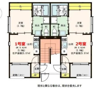 THE Room six 西中島【102号室】の間取り