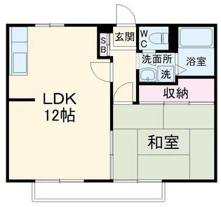 リバーサイド西城【103号室】の間取り
