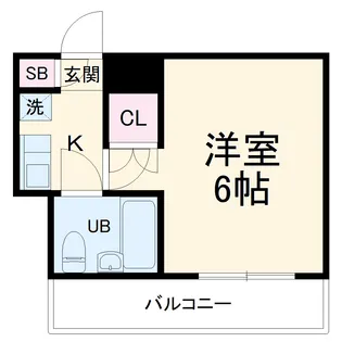 プチシャンプル山手弐番館【2階】の間取り