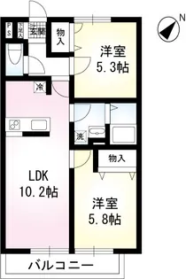 フィオーレ【2階】の間取り