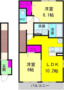 エスポワール【2階】の間取り
