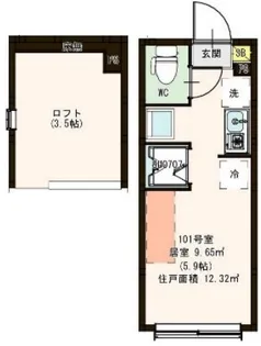 リオーナ上板橋【1階】の間取り