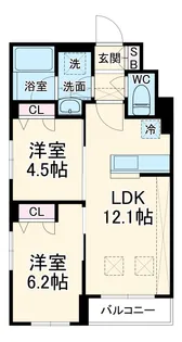 ベルレジデンス日吉【2階】の間取り