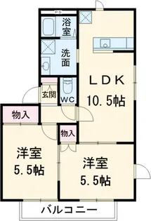 グランパルク【2階】の間取り
