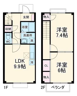ダイヤモンドヒル福地B【1階】の間取り