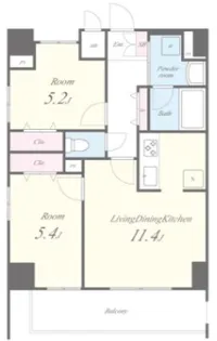 リーフガーデン東日暮里【5階】の間取り