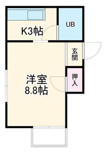 Fシングルハイツ【2階】の間取り