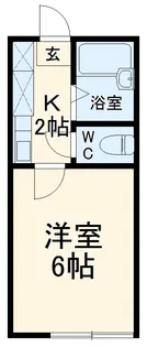 カーサ・デル・ソル【202号室】の間取り