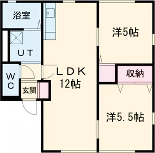 ヴィラ相生B【202号室】の間取り