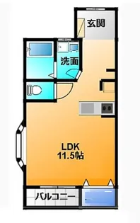 マンション司Ⅱ【206号室】の間取り