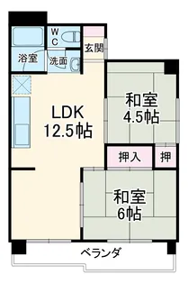 福島ハイツ【4階】の間取り